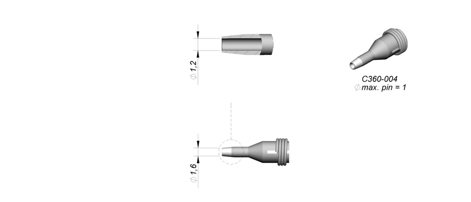 C360004 - Tip for DS360 microdesoldering iron